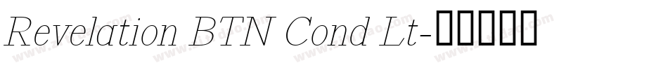 Revelation BTN Cond Lt字体转换
